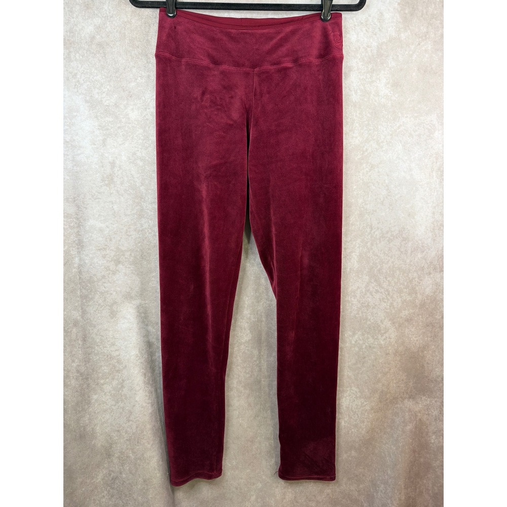 Cuddl Duds Leggings Women Small Burgundy Double Plush Velour Loungewear